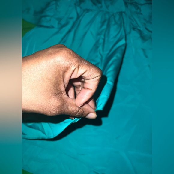 Lulus Elegant Teal Wrap Dress size Medium - Picture 6 of 8